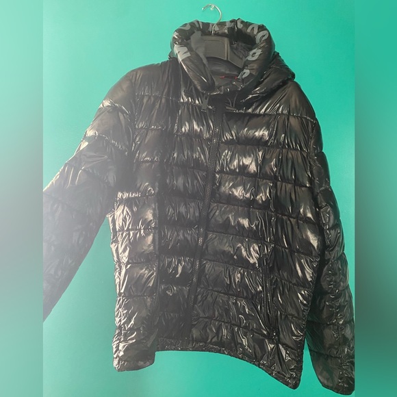 SOLD Metallic Ciré Hooded Puffer Jacket - Picture 2 of 7